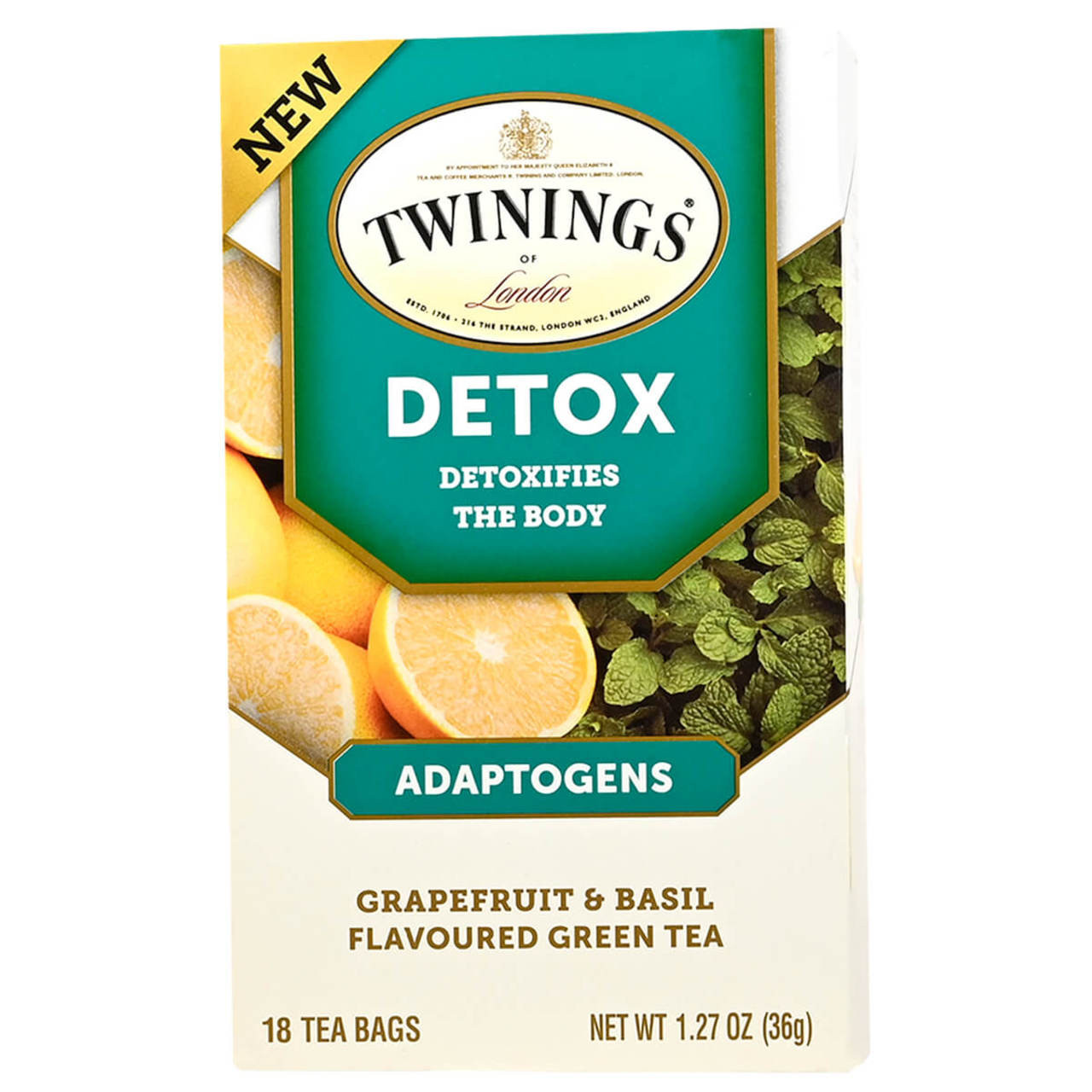 Twinings Superblends Adaptogens Detox Grapefruit Basil Flavoured