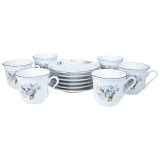 Serafina Porcelain Teacup and Saucer - Set of 6