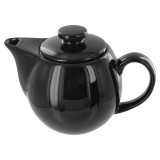 Teaz Cafe Teapot with Stainless Steel Infuser - 14oz - Black