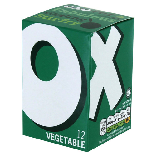 Oxo 12 Vegetable Stock Cubes - 71g - Pack of 4 (71g x 4)