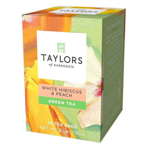 Taylors of Harrogate Tea - White Hibiscus & Peach Green Tea - 20 count Taylors of Harrogate Tea - White Hibiscus & Peach Green Tea - 20 count