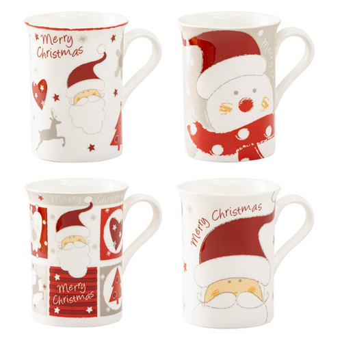 Santa Mugs ( Set of 4 )