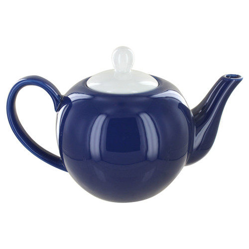 English Tea Store 6 Cup Porcelain Teapot- Navy Blue Gloss Finish