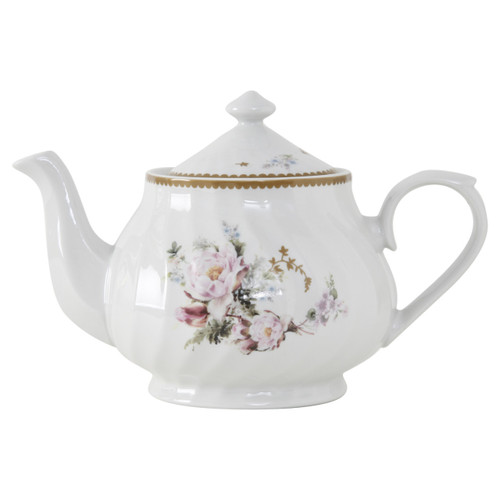 Timeless Rose Porcelain Teapot - 37oz