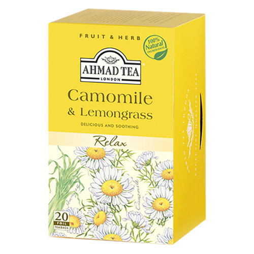 Ahmad Tea's Camomile & Lemongrass Herbal Tea Bags - 20 count