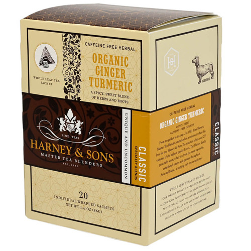 Harney and Sons Tea - Organic Ginger Turmeric - 20 count