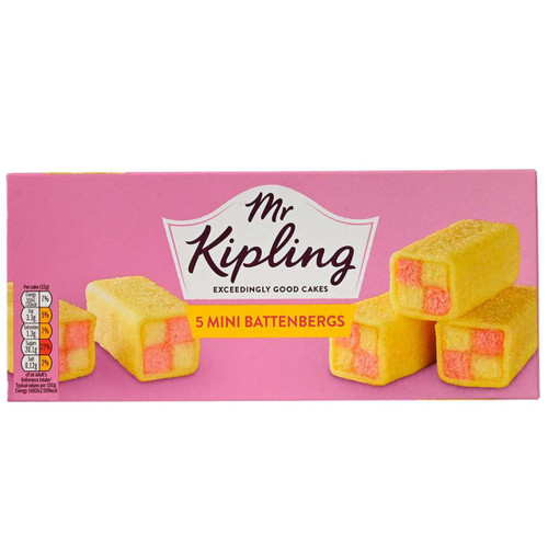Mr Kipling Cakes - Mini Battenbergs - 5 Pack - 5.74oz (163g)