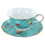 Shabby Rose Turquoise Porcelain Tea Set