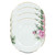Rose Bouquet Bone China - 7.5in Dessert Plates - Set of 4