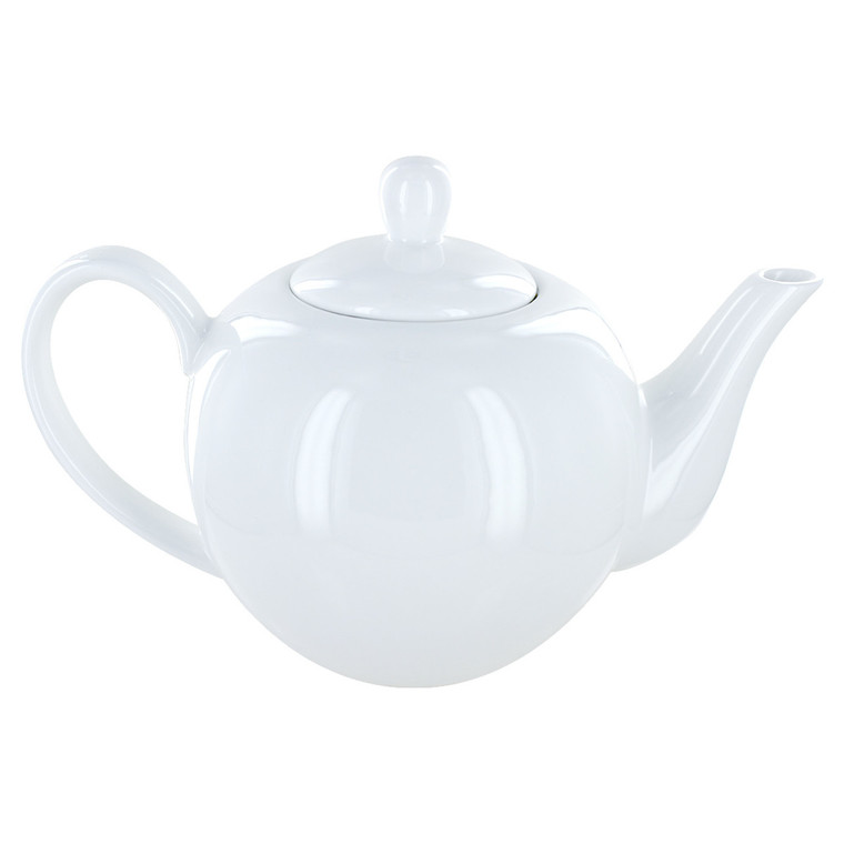 English Tea Store 6 Cup Teapot Porcelain - White Gloss Finish