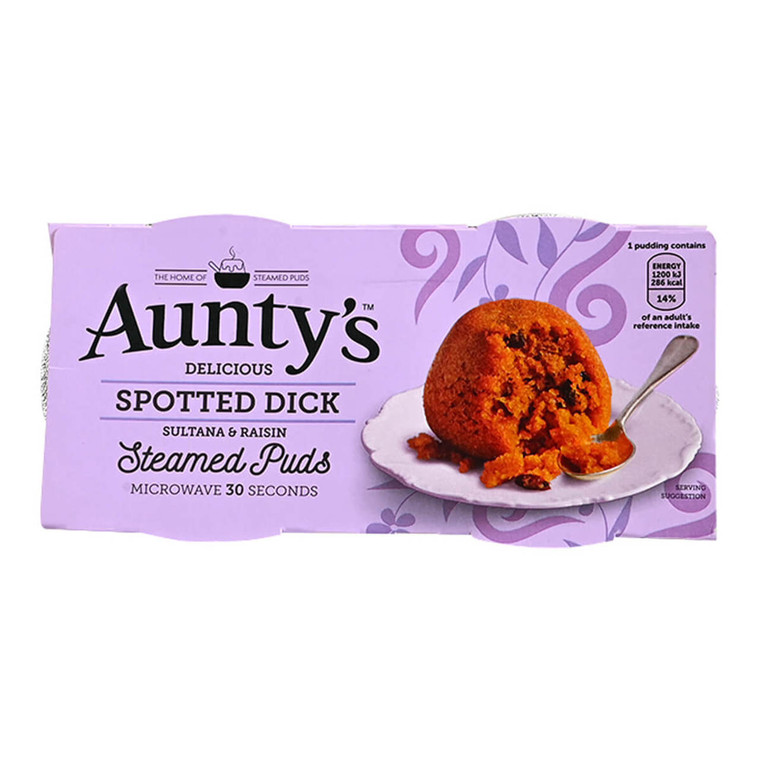 Auntys Spotted Dick Pudding - 2 pack (190g)