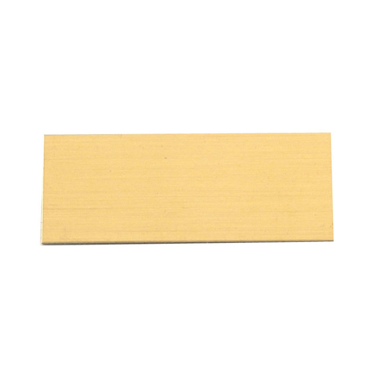 Blank Small Brass Engraving Plate - 1in x 2.5in