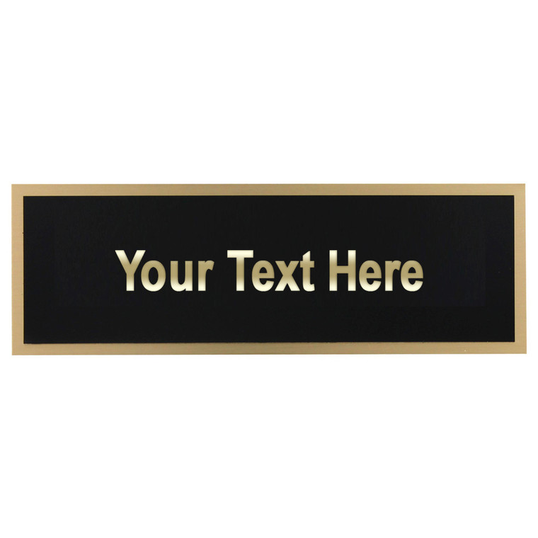 Black-on-Brass Engraving Plate - 1.75in x 5in