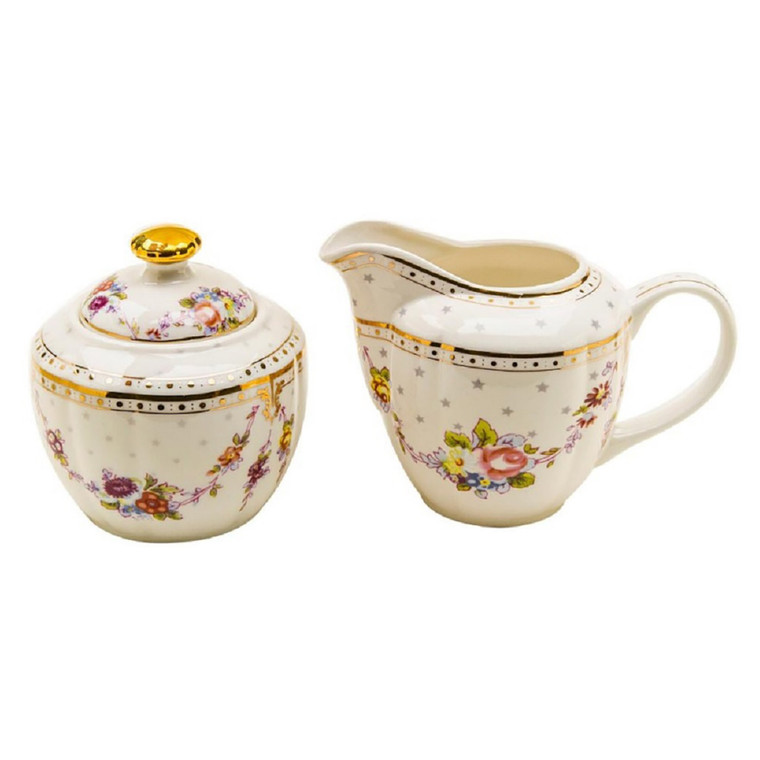 Rose Swag Sugar and Creamer Set