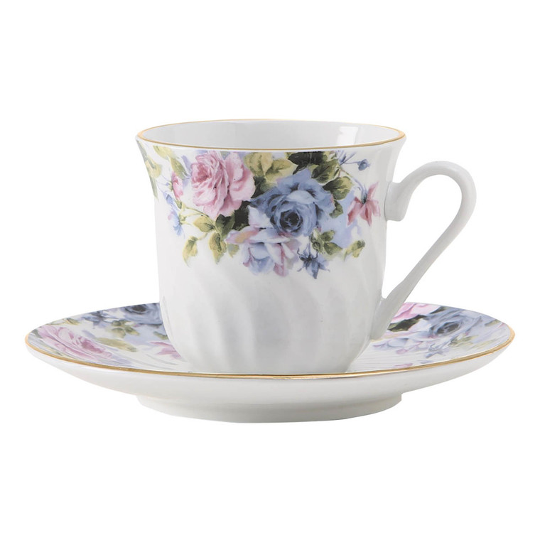 Milicent Porcelain Teacup and Saucer - Set of 6