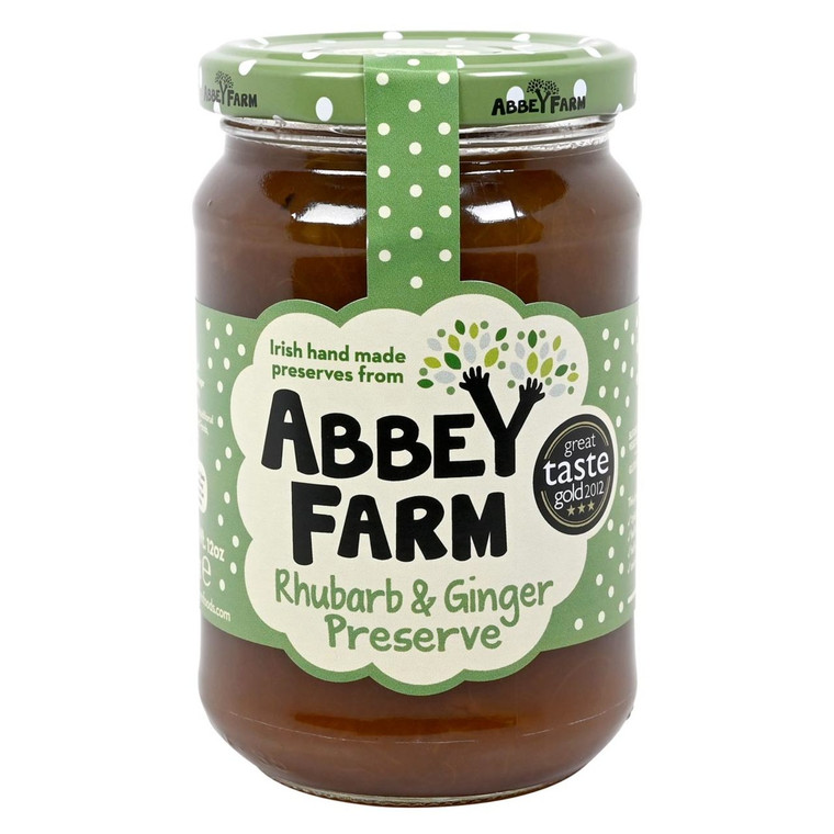 Abbey Farm's Rhubarb and Ginger Preserves - 12oz (340g)