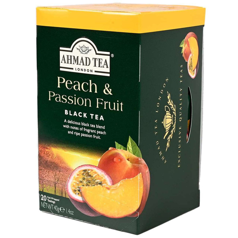 Ahmad Tea's Peach & Passion Fruit Flavored Black Tea Bags - 20 count