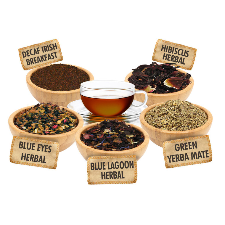 It's You Time Sampler - 1 ounce Pouches of 5 Delicious Loose Leaf Teas