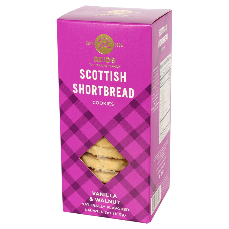 Reids Of Caithness Shortbread Carton, Vanilla & Walnut 5.3oz (150g)