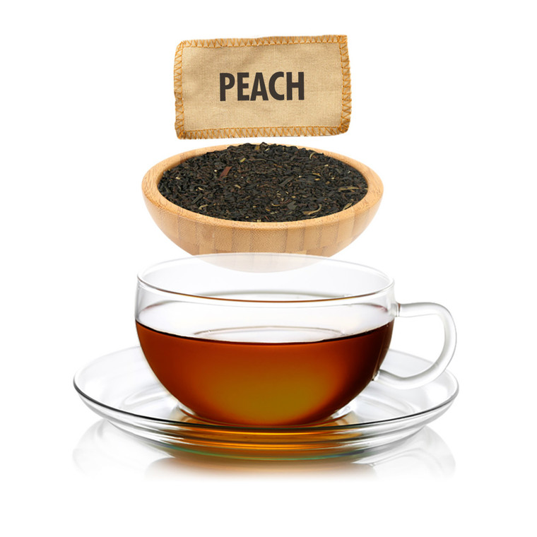 Peach Flavored Black Tea  - Loose Leaf - Sampler Size - 1oz