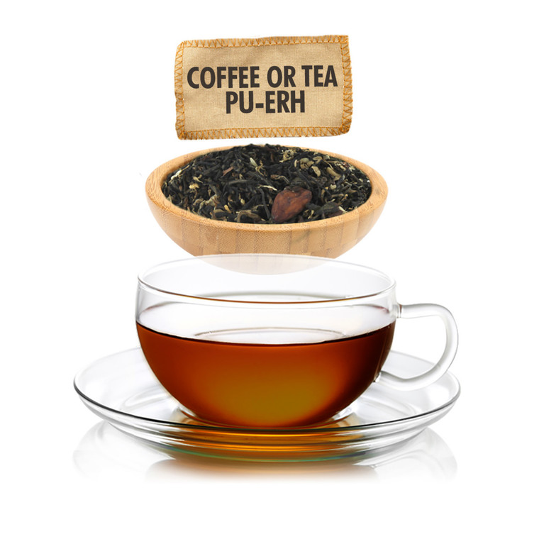 Coffee or Tea Flavored Pu-erh Loose Leaf Tea - Sampler Size - 1oz