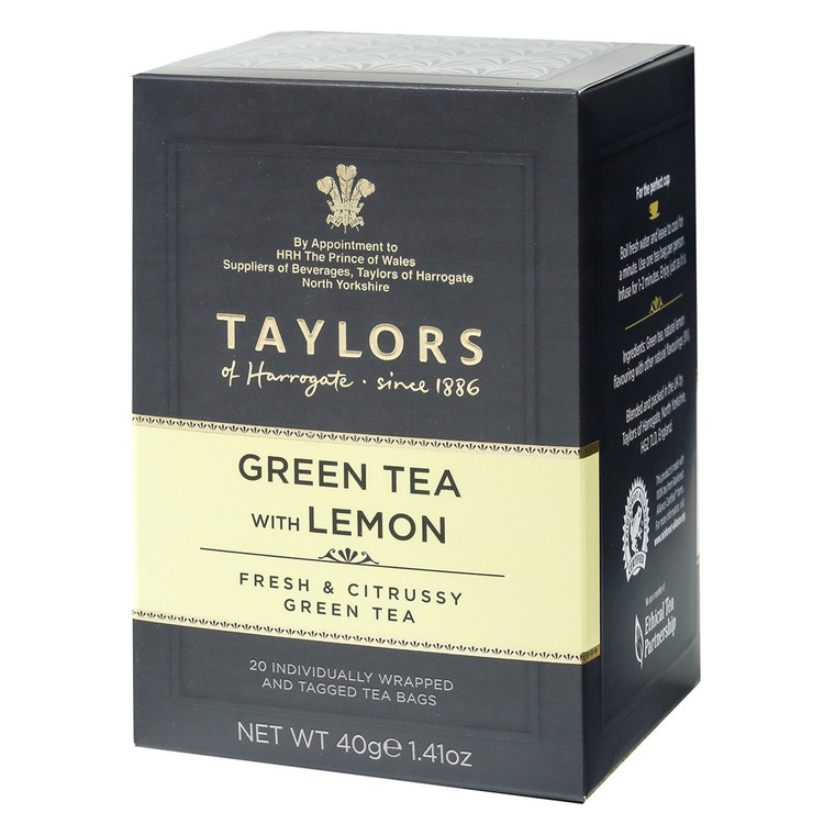 Taylors of Harrogate Green with Lemon Teabags - 20 count