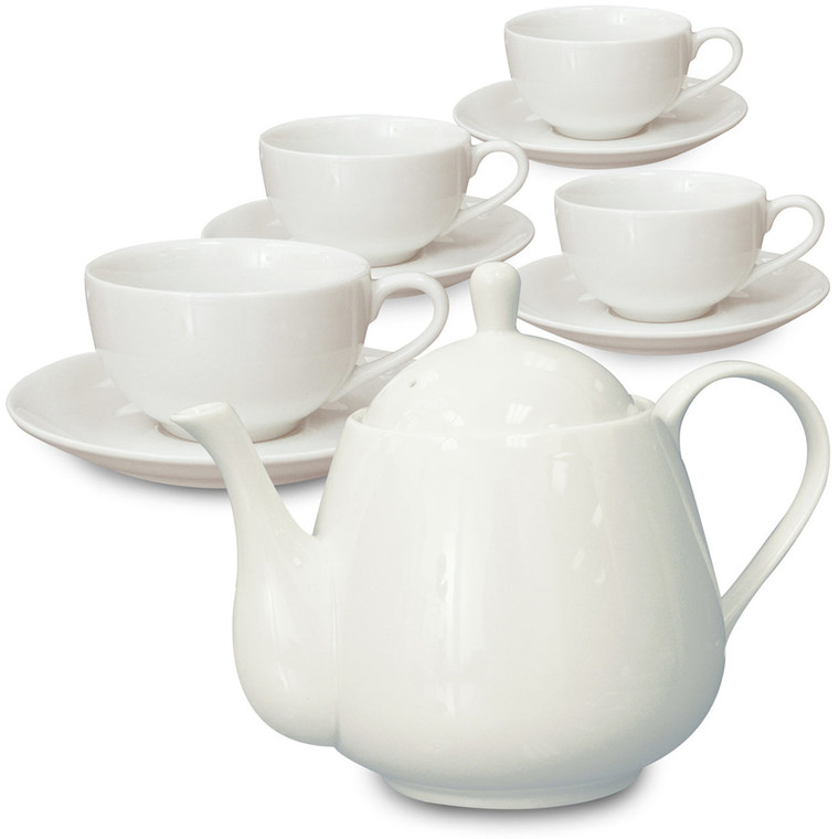 White Porcelain Tea Set - Raffles