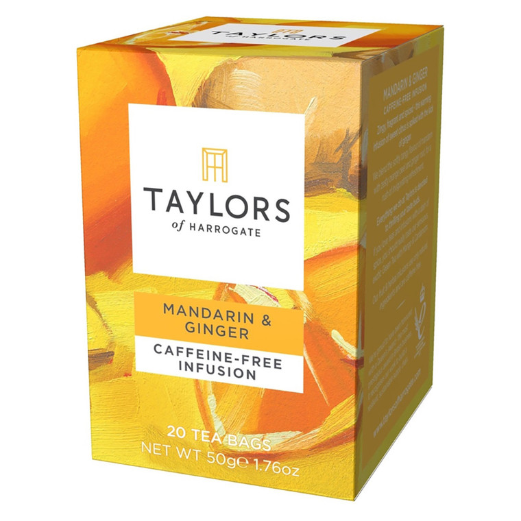 Taylors of Harrogate Tea - Mandarin & Ginger Infusion Herbal Tea - 20 count