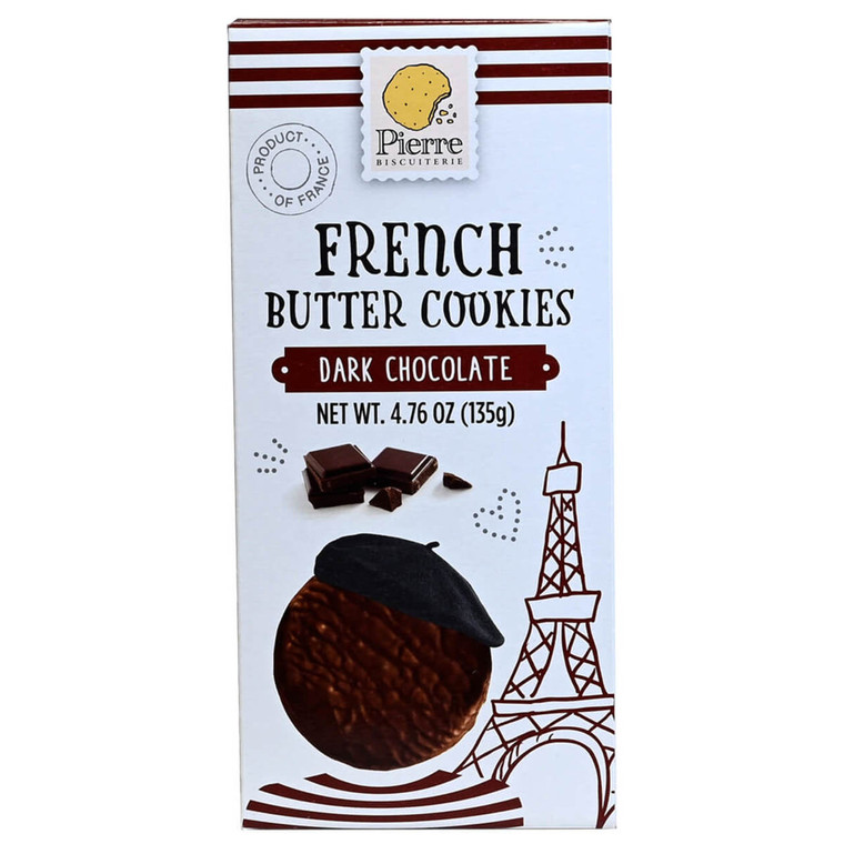 Pierre Biscuiterie Dark Chocolate French Butter Cookies - 4.76oz (135g)