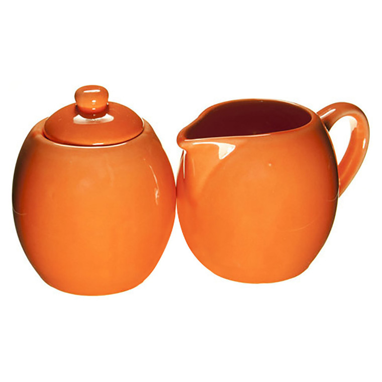 Amsterdam Cream & Sugar Set - Orange