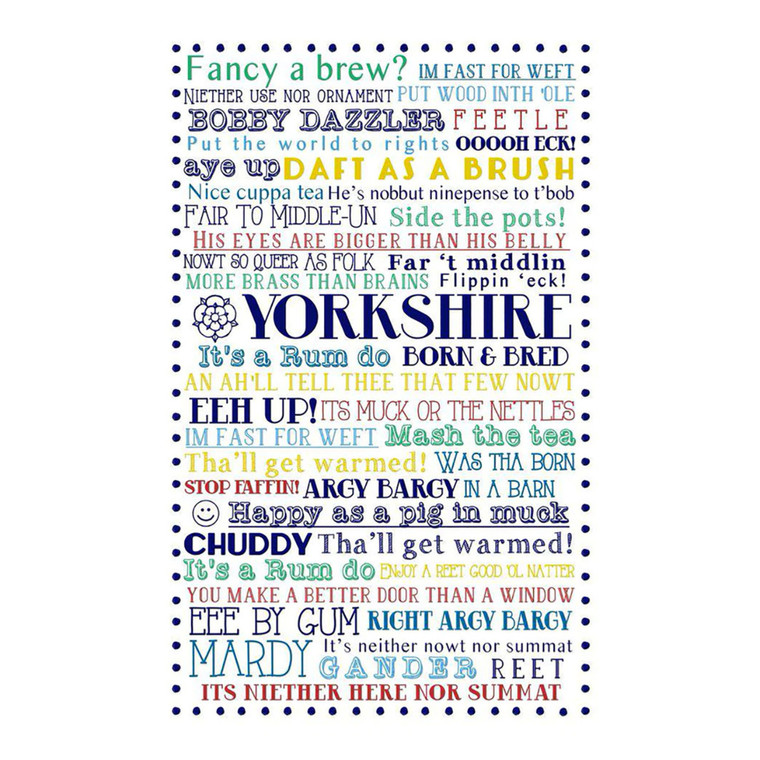 Yorkshire Born & Bred Tea Towel