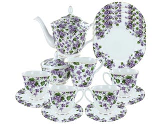 Gracie's Violets Bone China 