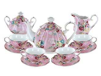 Shabby Rose Pink Porcelain 
