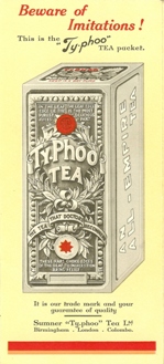 Typhoo Tea Box Art - Beware of Imitations - This is the Typhoo Tea Packet.