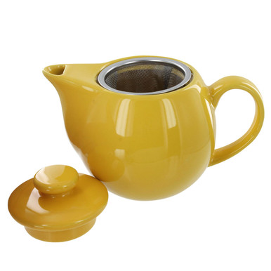 Teaz Café Teapot w/Stainless Steel Infuser - Yellow