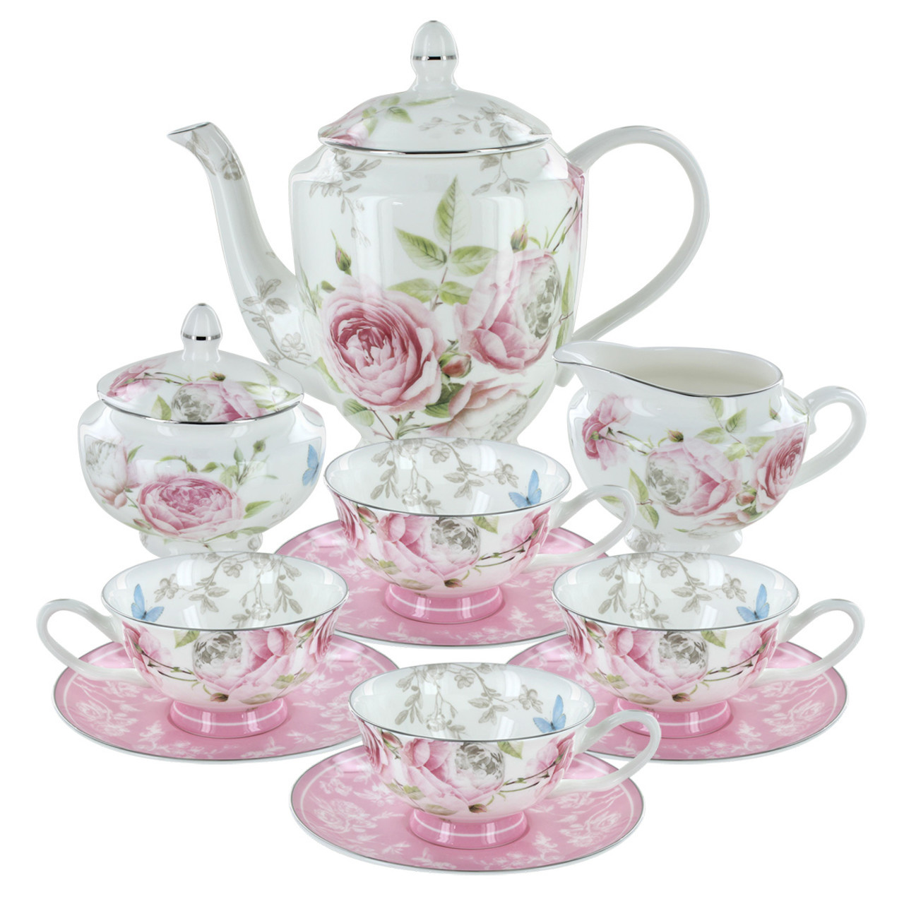 Image of Beau Rose Bone China Tea Set