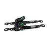 2" x 10' Retractable Ratchet Straps - Black - Pack of 2