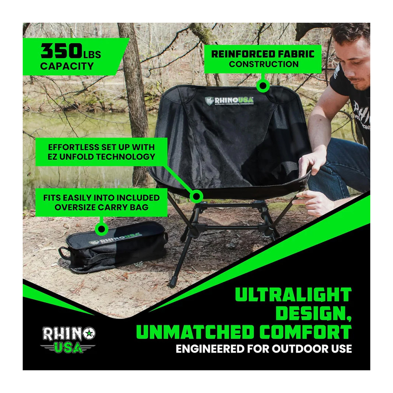Rhino USA Camping Chair - Thumbnail 4