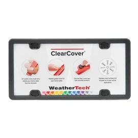 License Plate Clear Cover Frame - Black