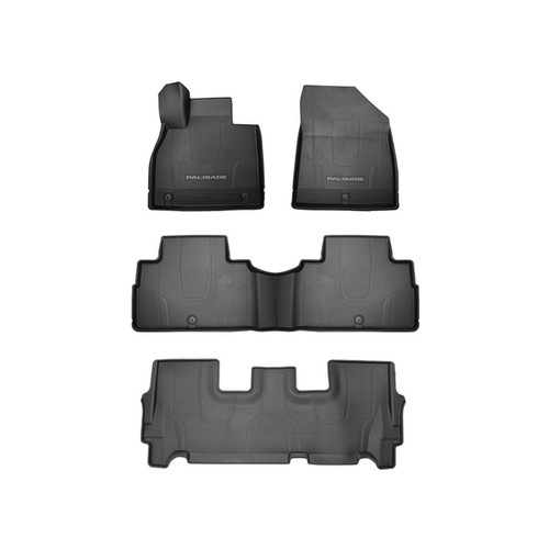2020-2025 Hyundai Palisade All Weather Floor Mats (7/8 Passenger)