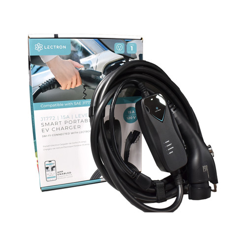 Lectron Portable Level 1 J1772 15 AMP EV Charger