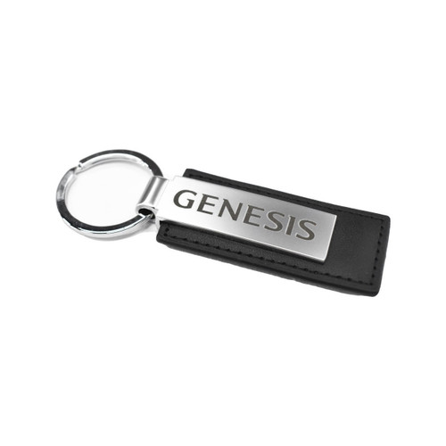 Genesis Keychain - Black Leather