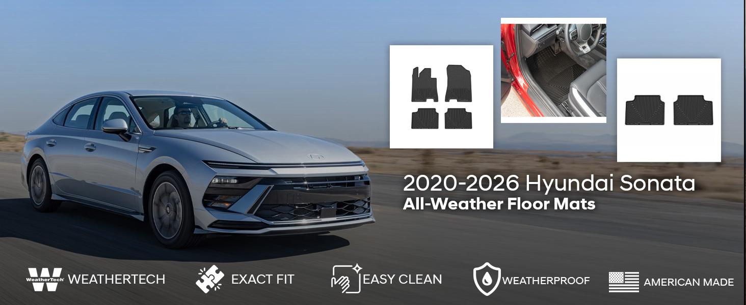 2020-2026 Hyundai Sonata WeatherTech All-Weather Floor Mats 2020-2026 Hyundai Sonata WeatherTech All-Weather Floor Mats