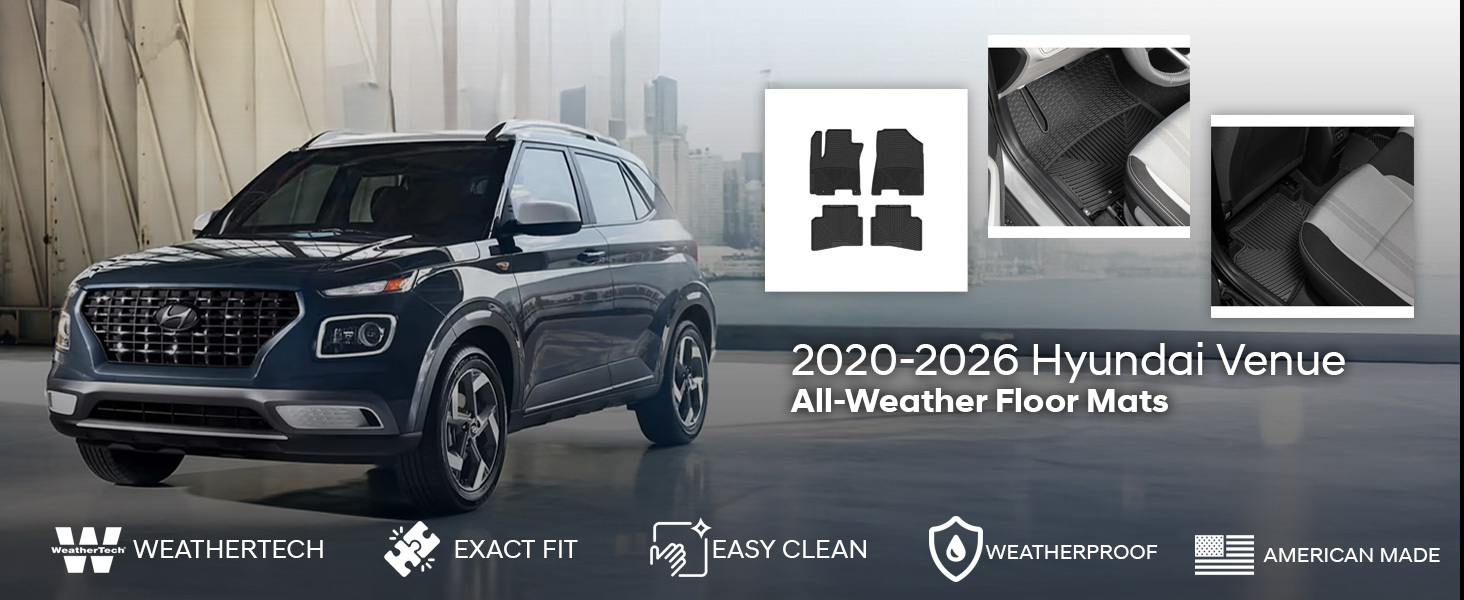 2020-2026 Hyundai Venue WeatherTech All-Weather Floor Mats