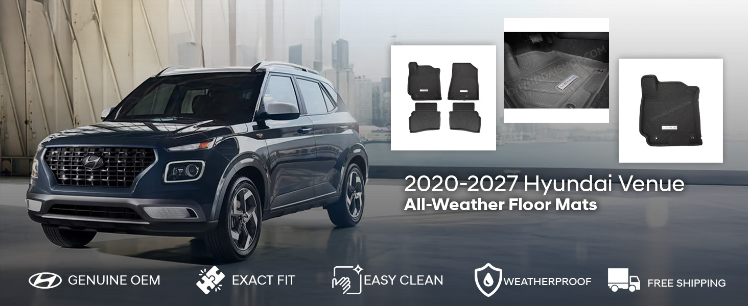 2020-2027 Hyundai Venue All Weather Floor Mats 2020-2027 Hyundai Venue All Weather Floor Mats