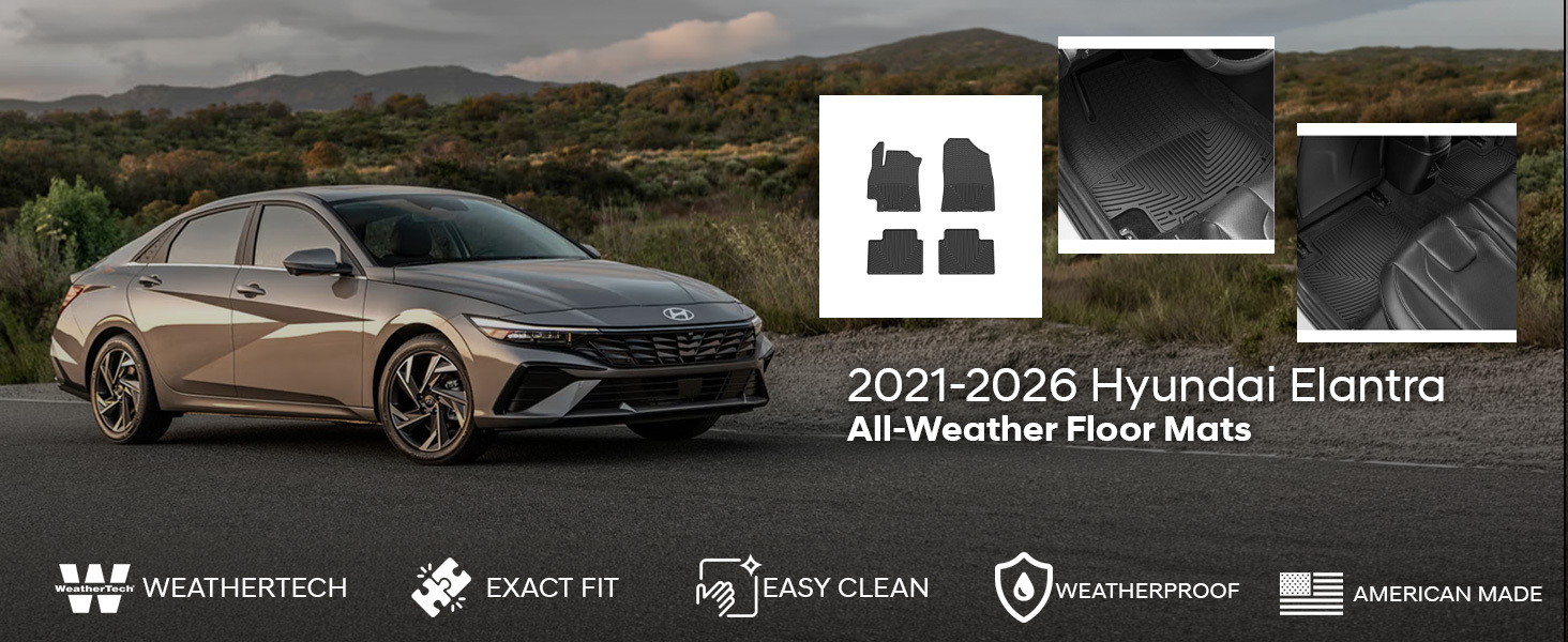 2021-2026 Hyundai Elantra WeatherTech All-Weather Floor Mats