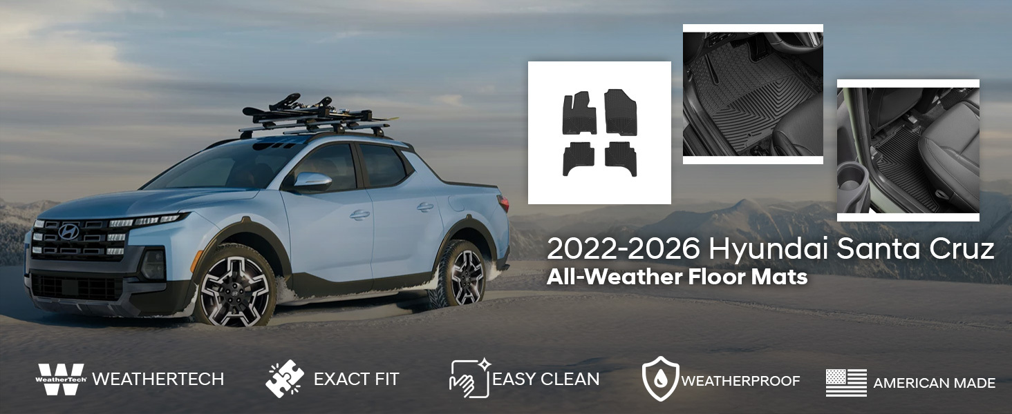 2022-2026 Hyundai Santa Cruz WeatherTech All-Weather Floor Mats