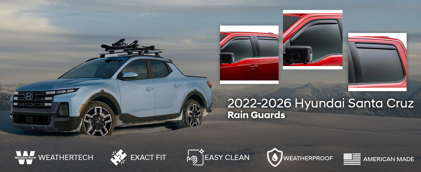2022-2026 Hyundai Santa Cruz WeatherTech Rain Guards