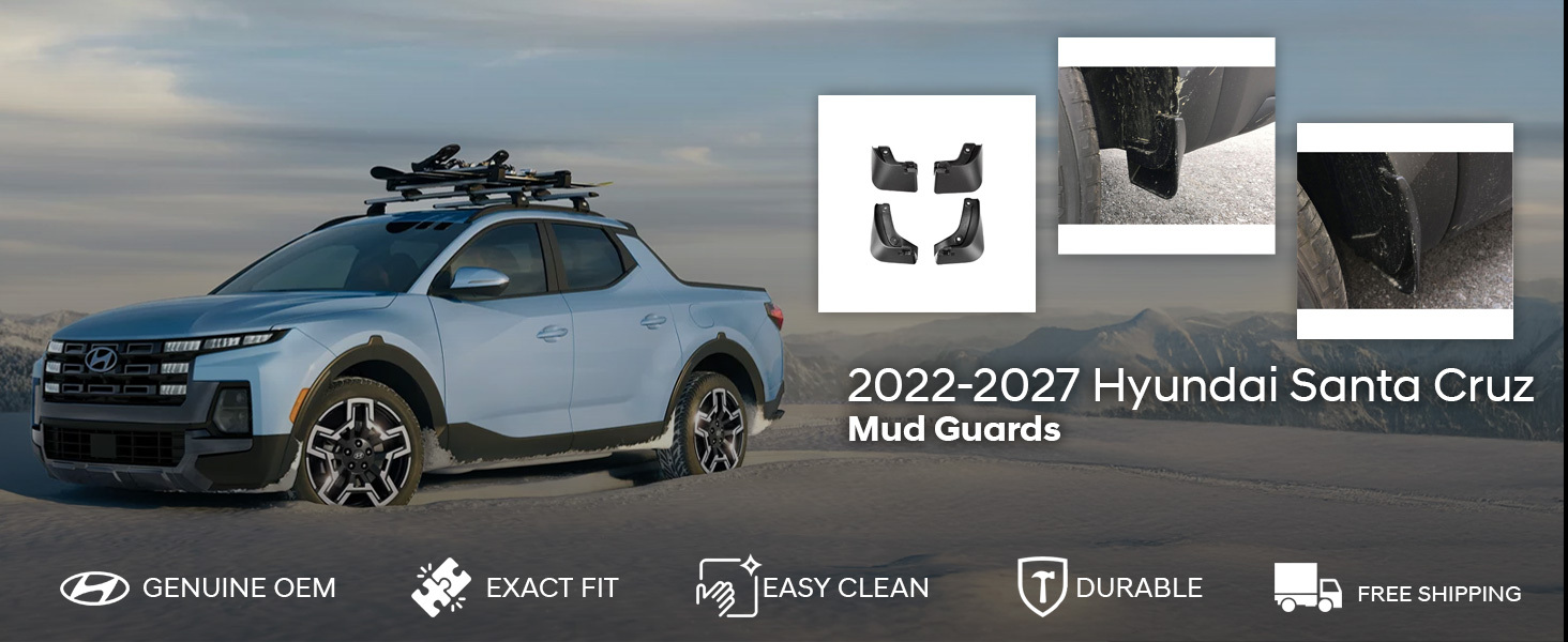 2022-2027 Hyundai Santa Cruz Mud Guards 2022-2027 Hyundai Santa Cruz Mud Guards