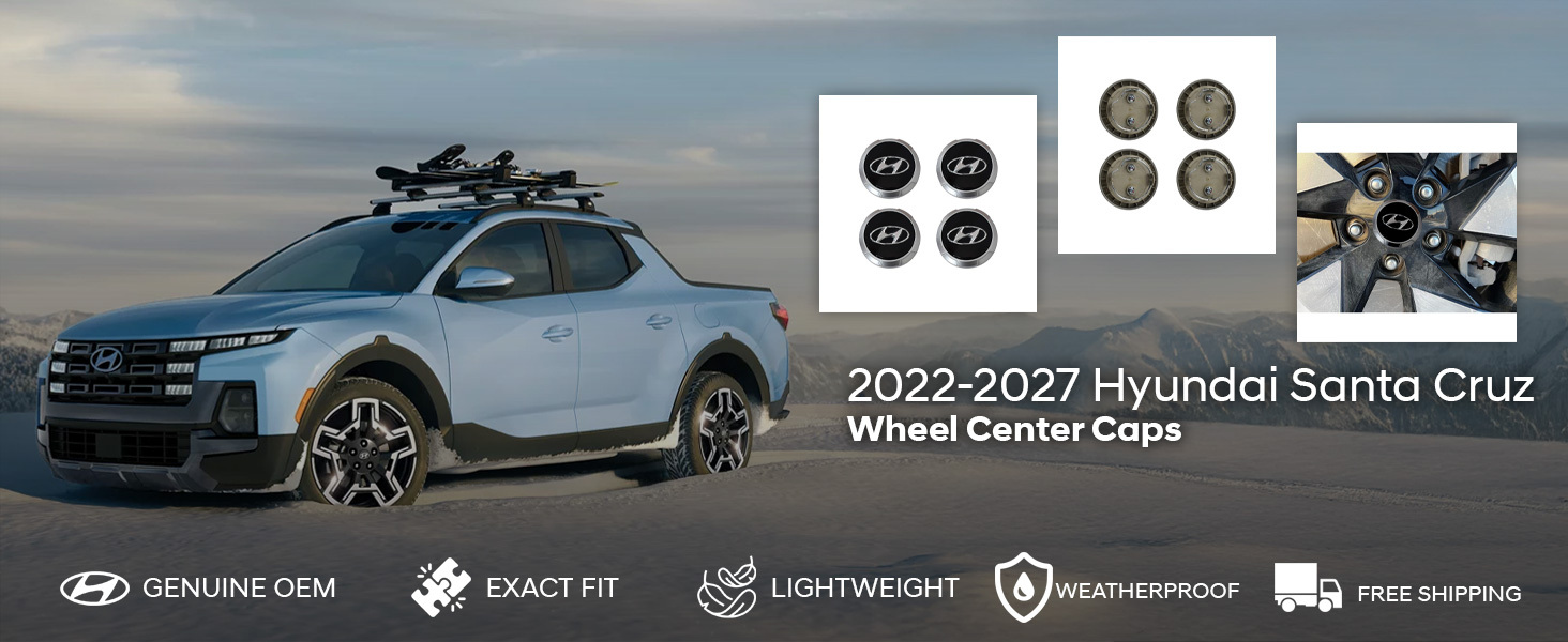 2022-2027 Hyundai Santa Cruz Wheel Center Caps 2022-2027 Hyundai Santa Cruz Wheel Center Caps